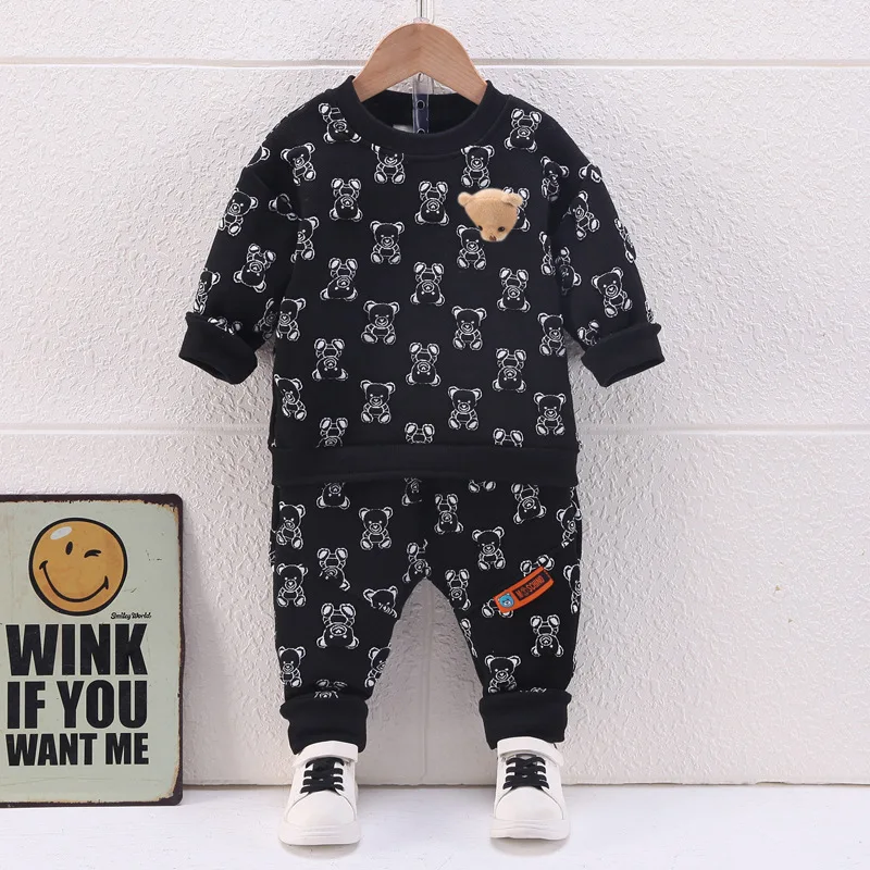 

Boys Full Print Long Sleeve Set Korean New Boy Spring Autumn Children's Sweatershirt Sport Pants Fashion Children's Handsome Set