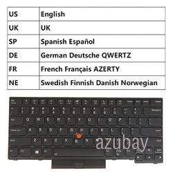 US UK Spanish German French Nordic Danish Norwegian Swedish Finnish Keyboard for Thinkpad T14 Gen 1 / 2, P14s Gen 2 / 1, Backlit