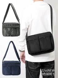 Japanischen Stil Casual Schulter Tasche Wasserdichte Männer Umhängetasche Nylon Tuch Fanny Pack Outdoor Messenger Tasche