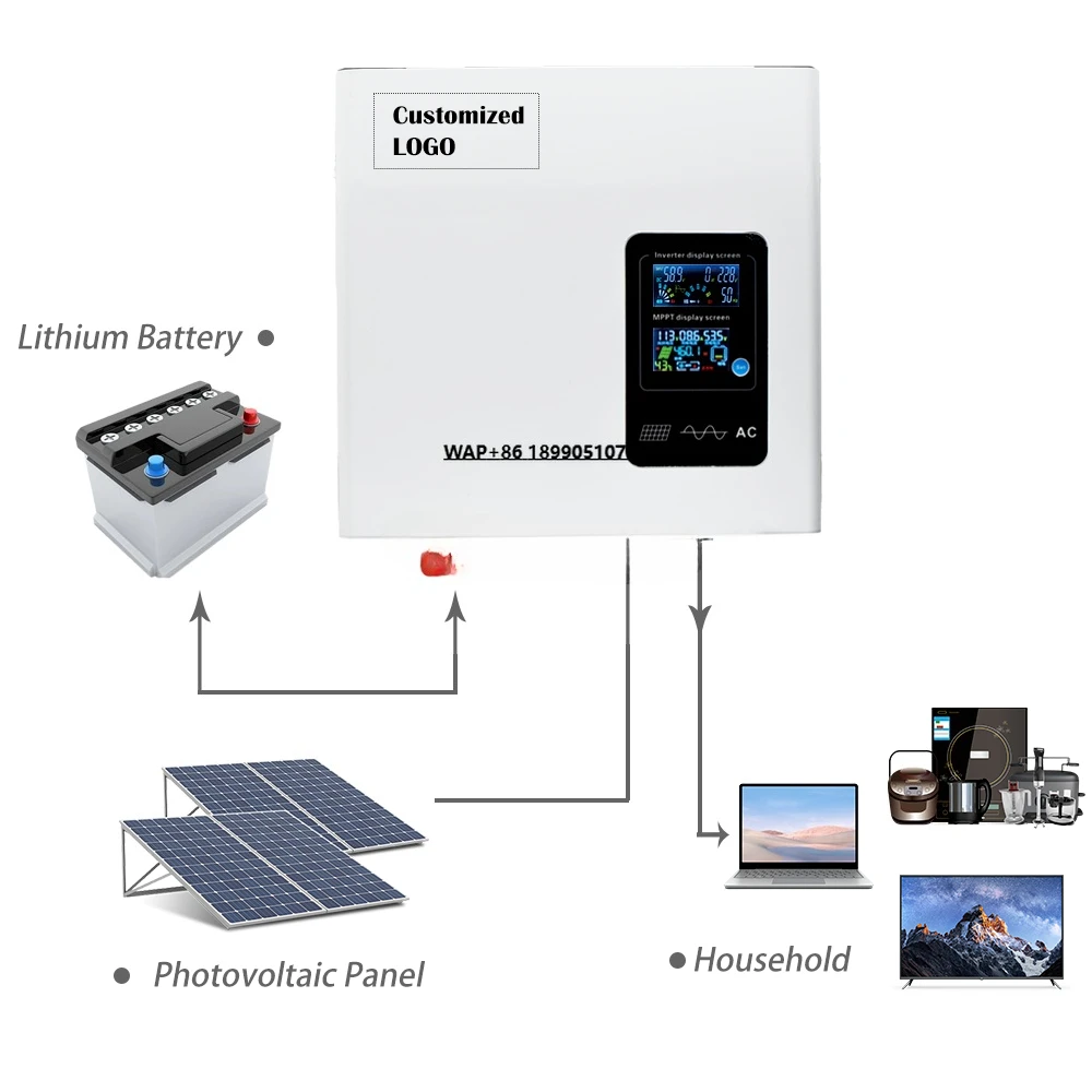 

MYAMi 3300W Low Frequency Inverter Grid Single Phase 60A MPPT Battery Charge Hybrid Solar Inverter Controller Good Price AC