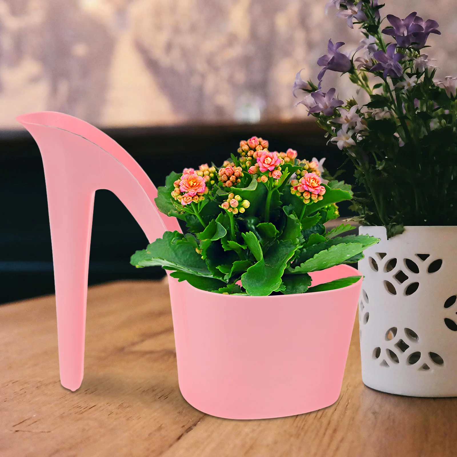 

2Pcs High Heel Flowerpot Plastic Shoe Shape Planters for Indoor Outdoor Succulent Plant Nursery Small Pots Garden Balcony