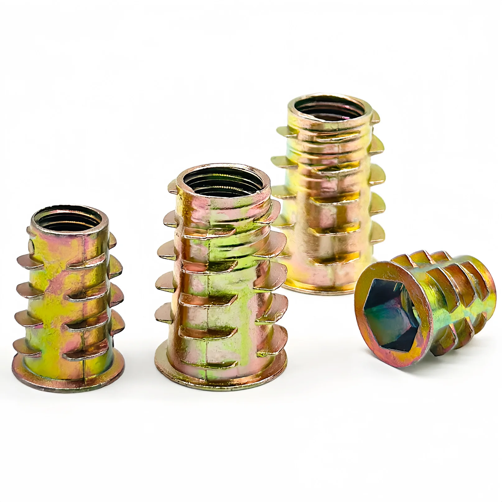 

5/10/20/30pcs Furniture Threaded insert Nuts Zinc Alloy M4 M5 M6 M8 M10 Thread Embedded Hex Hexagon Socket Head Wood