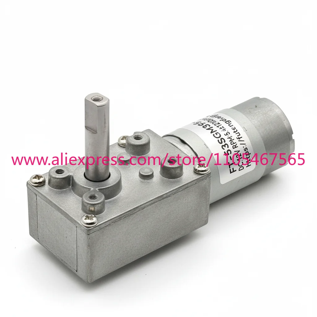 1Pcs FT-53SGM395-1855K PMDC 12V high torque 3Nm worm gear motor,