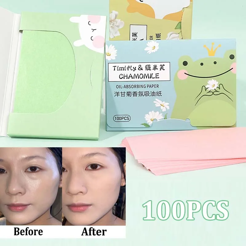 Protable Face Oil Blotting Paper Matting Face Wipes Facial Cleanser Oil Control Oil-absorbing Facial Cleaning Tools 100PCS/Box