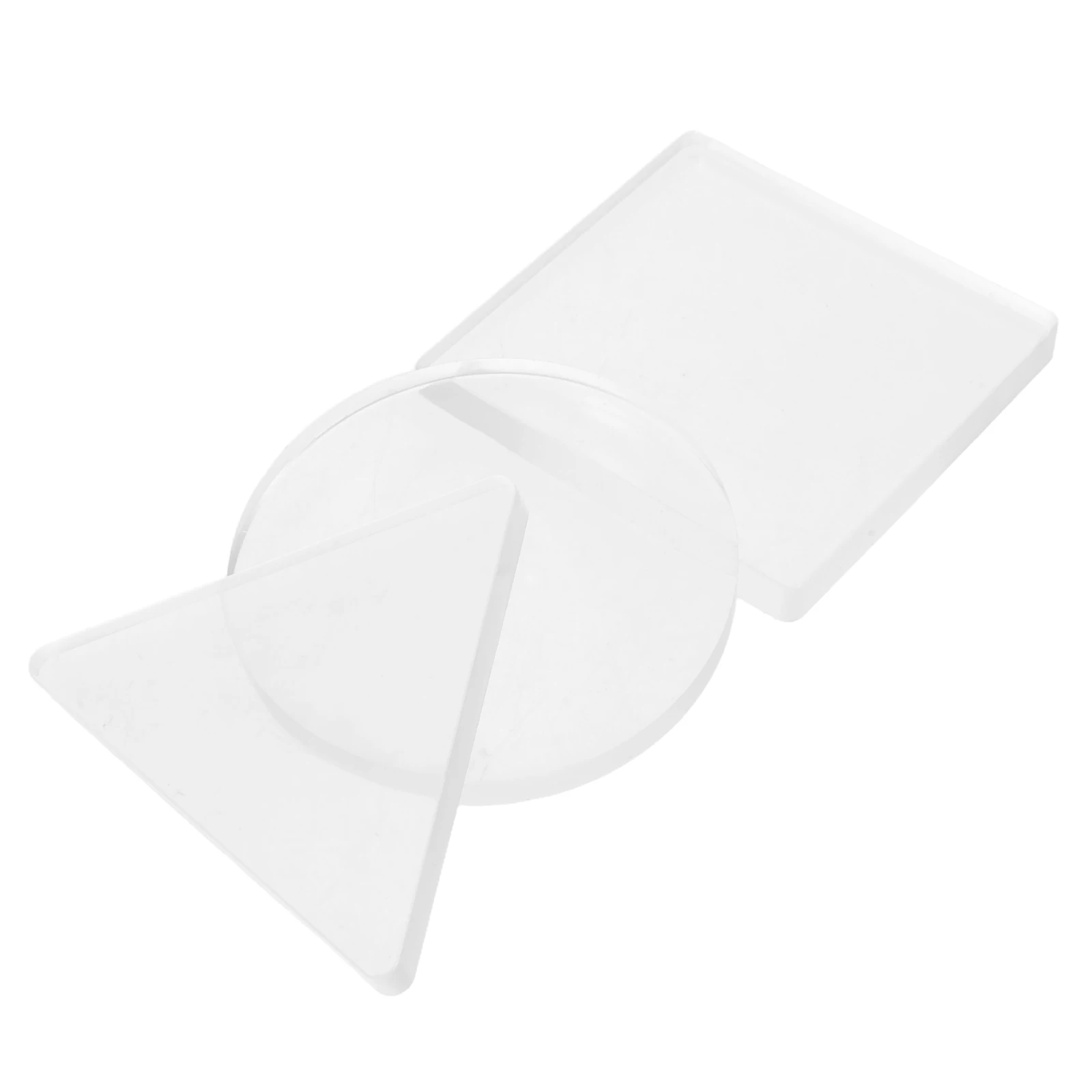 

New 3 PCS Gel Press Monoprinting Print Plates Gel Plate, For Card Making Scrapbooking, Triangle Round Square Gel Printing Plate