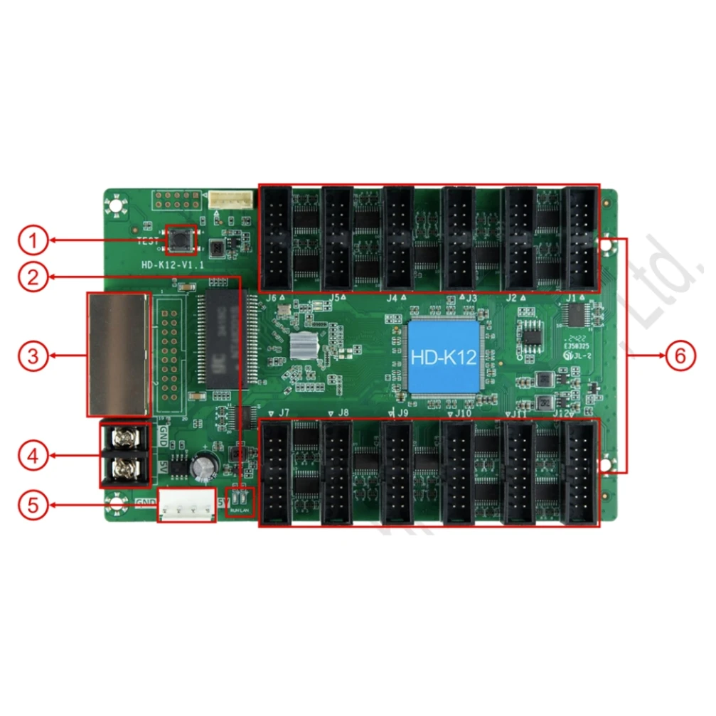 HUIDU HD-K12/HD-K08 Receiving Card for Control LED Screen