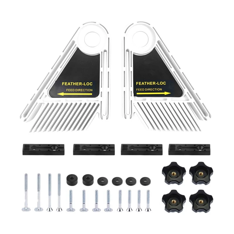 

Double Feather Boards, 2 Pack Adjustable Featherboards for Table Saw Bandsaw Fence Router Table and Table Saw Fence - C