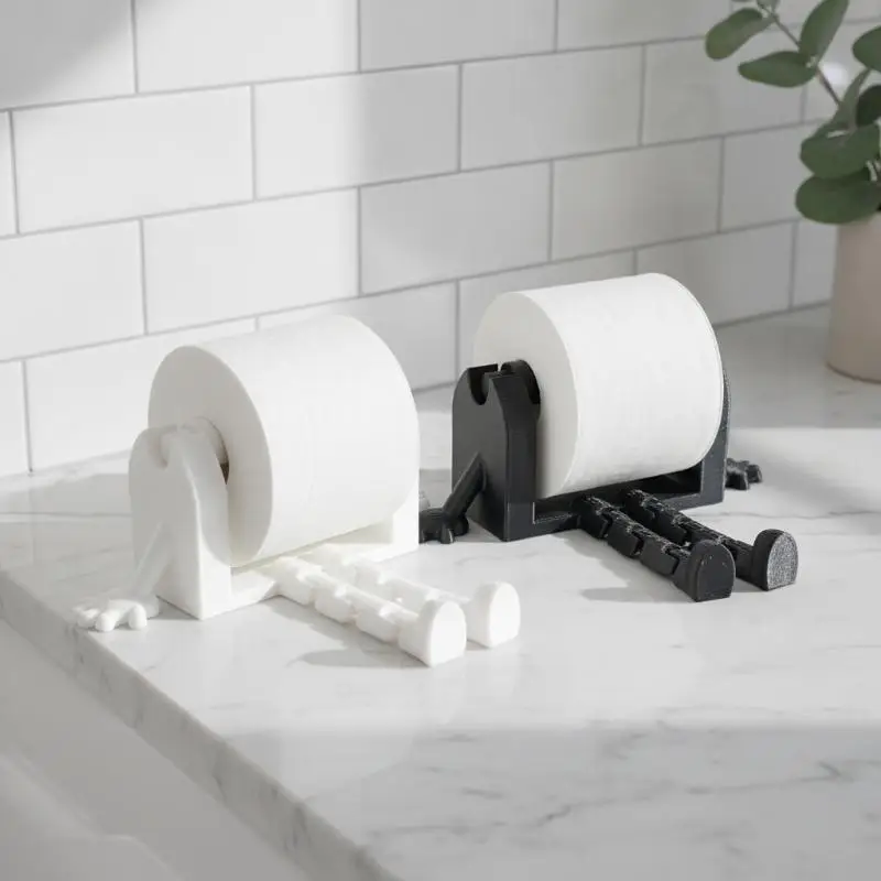 Novelty Toilet Paper Holder Funny Reading Pattern Bathroom Roll Dispenser Practical Fun Wall Mount Holder