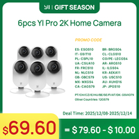 YI Pro 3/6pcs Home Camera 2K Kits WiFi IP Security Surveillance Smart System with Night Vision Baby Monitor on iOS, Android App