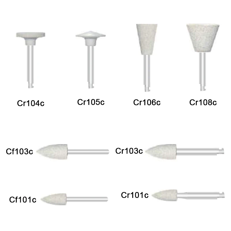 100pcs/set Dental Silicone Polisher for Handpiece Dental Polishing Kit for Ceramics White Coarse Dental Instrument