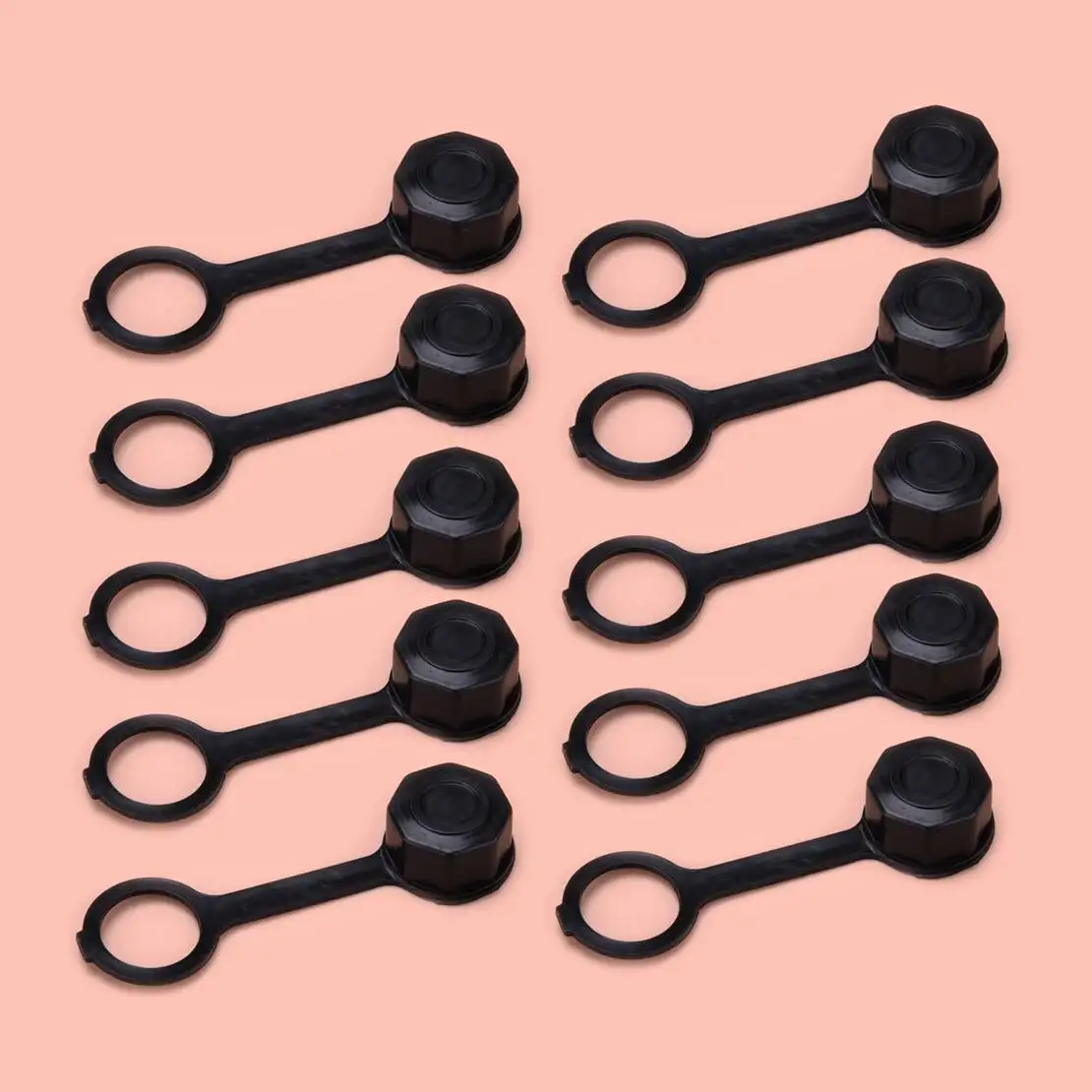 10pcs Black Gas Can Rear Vent Screw Cap Plastic fit for Gott Wedco Diesel Fuel Jugs Portable Leakproof 11/16