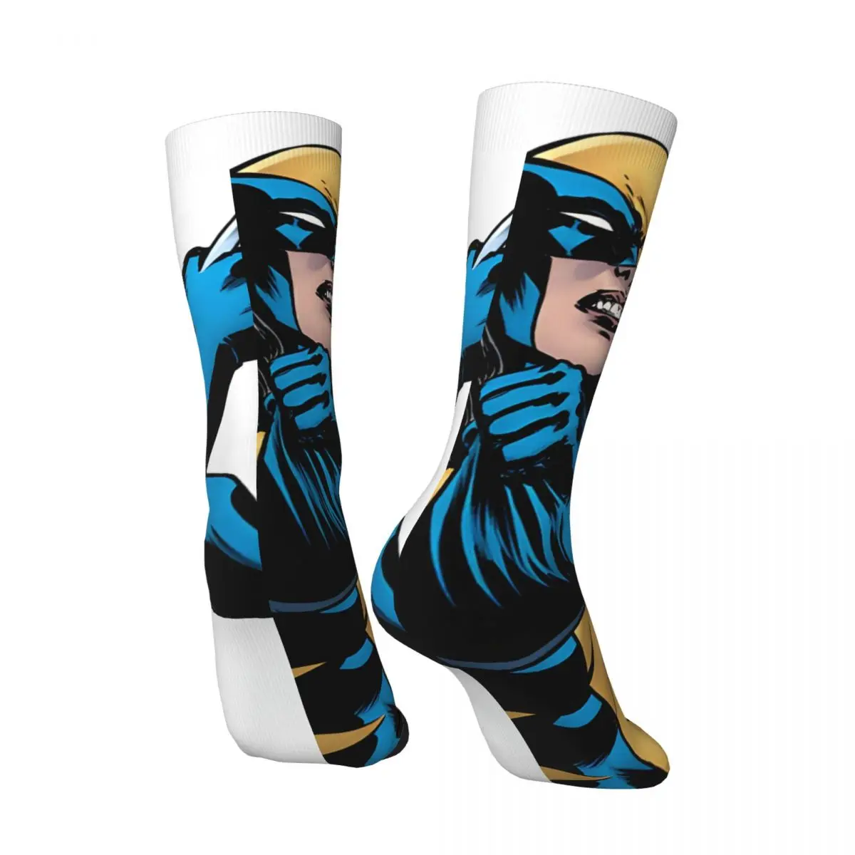 1 Pair Hip Hop Vintage Laura Crazy Men's compression Socks Unisex Disney Marvel Deadpool And Wolverine