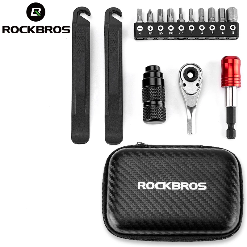 

ROCKBROS Bicycle Torque Wrench Set Dual Direction Bike Repair Tool Kit Socket Spanner Bicycle Portable Maintenance Tools