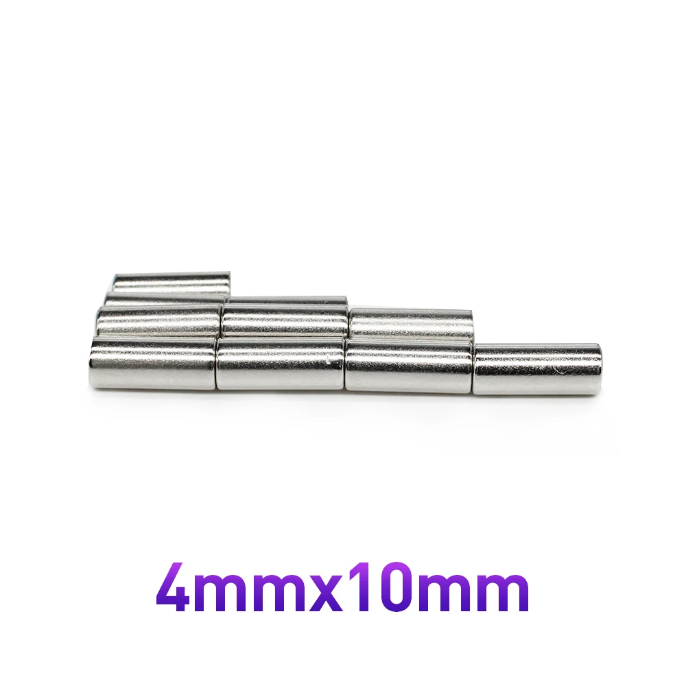 20/50/100/200/300/500PCS 4x10 Round Rare Earth Magnet Strong  4mmx10mm N35 4x10mm Mini Small Fridge Neodymium Magnet Disc 4*10