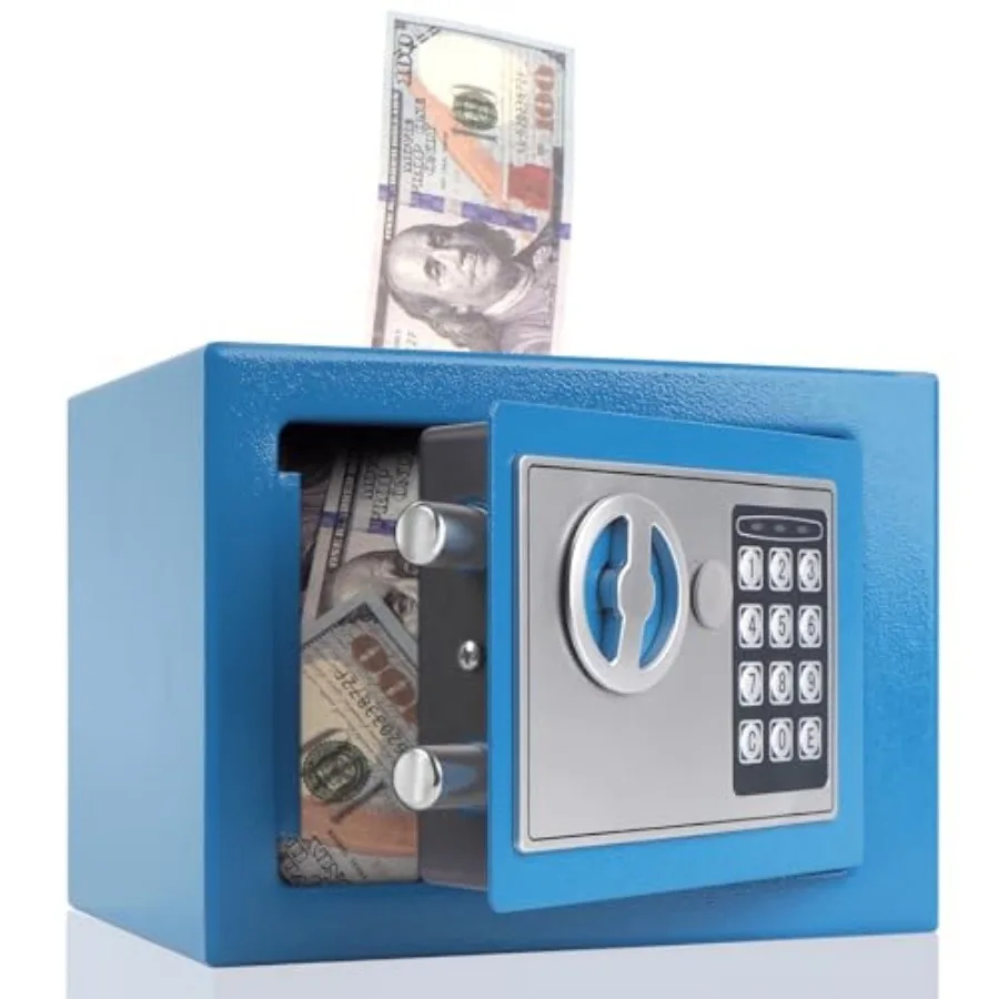 

Metal Piggy Bank Safe with Password and Key Lock Large Alloy Steel Money Bank for Adults and Button Keypad Control, Multiple Co