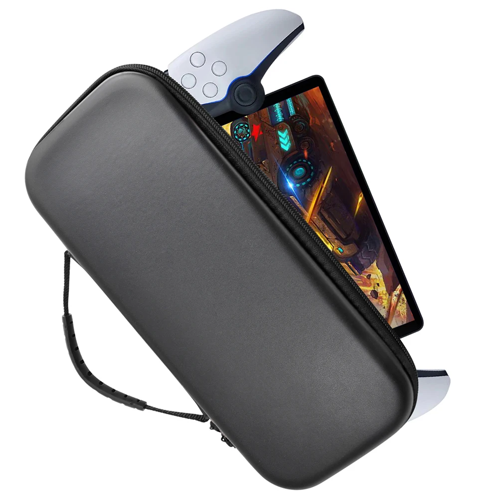 

Hard Carrying Case Shockproof Portable Storage Bag with Mesh Pocket Carry Bag Built-in Stand Design for SONY PlayStation Portal