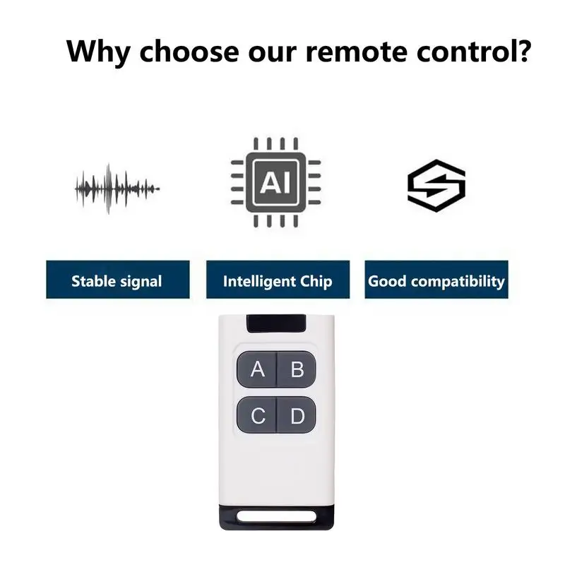 Garage Door Remote Control Duplicator 433MHz Multi-Frequency Code Grabber Clone Gate Key Fob Commands Hand Transmitter