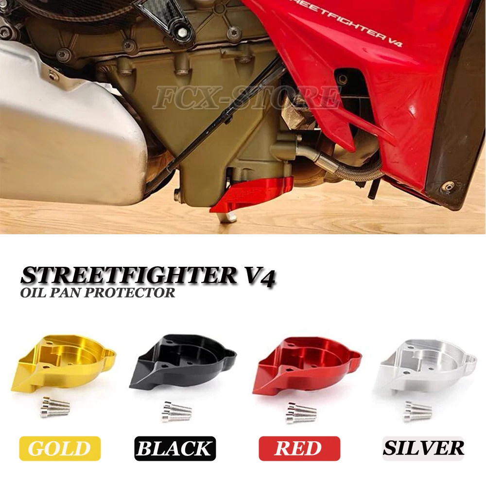 

New Motorcycle Engine Chassis Oil Pan Cap Leak Protection Cover for Ducati Street Fighter V4 S SuPerbike Panigale V4 S R 2022