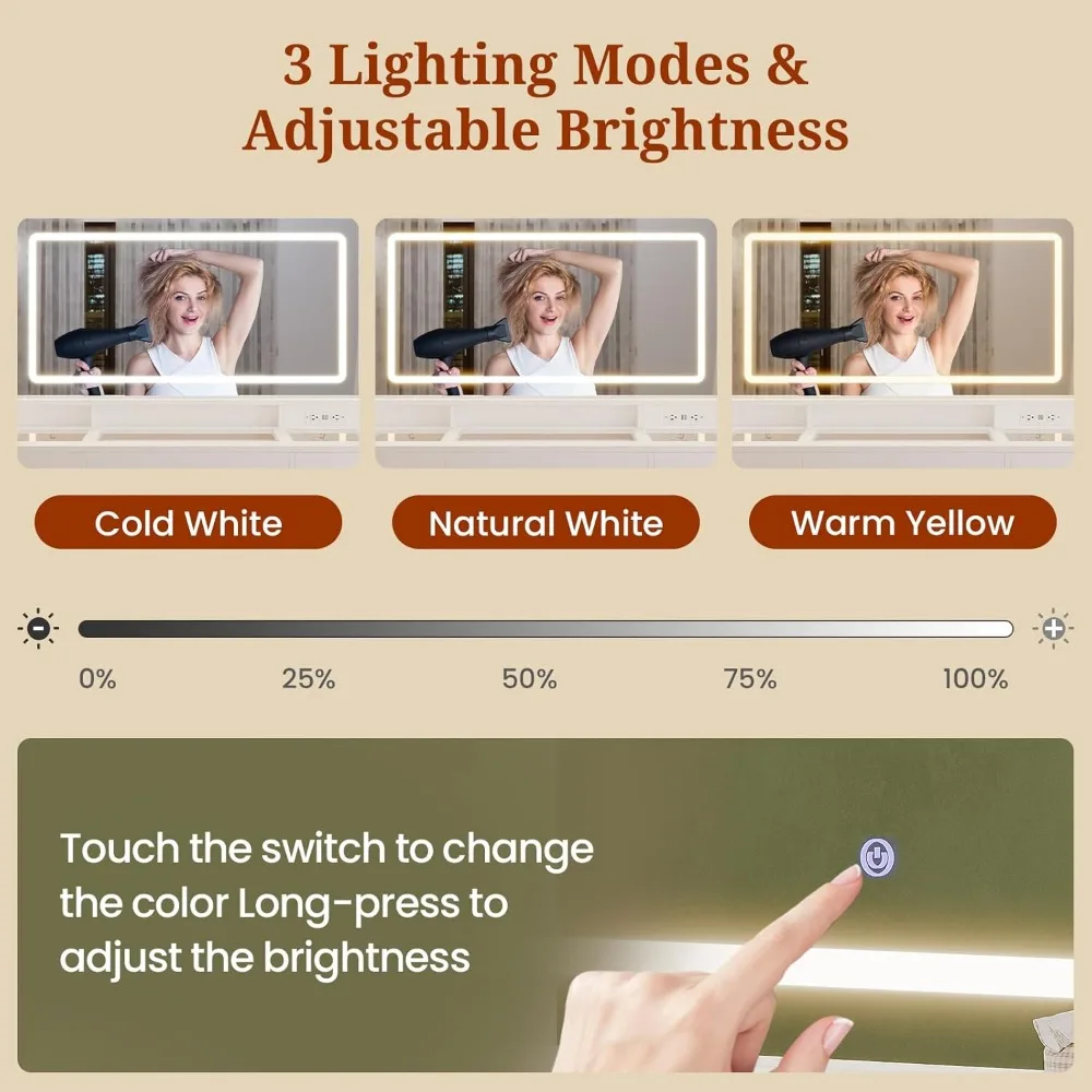 침실용 검은색 서랍장, 나무로 된 10단 서랍장, 빈티지 금속 손잡이가 있는 55.1인치 폭의 서랍장, 현대적인 서랍장