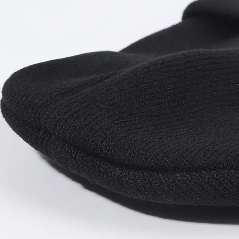 652F Đơn Giản Biểu Hiện Khuôn Mặt Buồn Mũ Dệt Kim Đan Mùa Đông Mũ Du Lịch Mũ Len Ấm Áp