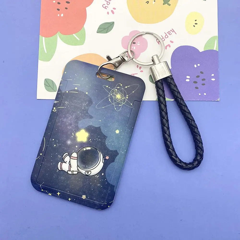 Case Long Lanyard Bus Card Package Lanyard Card Sleeve Rice Card Set Astronaut Bus Card Sleeve Student ID Card Holder