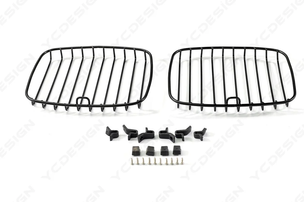 Ship to EU Dry Carbon Fiber Off-Road Headlight Guard Mesh Fit For 2018-2023 W463A W464 G63 Headlight Protection Grille Cover