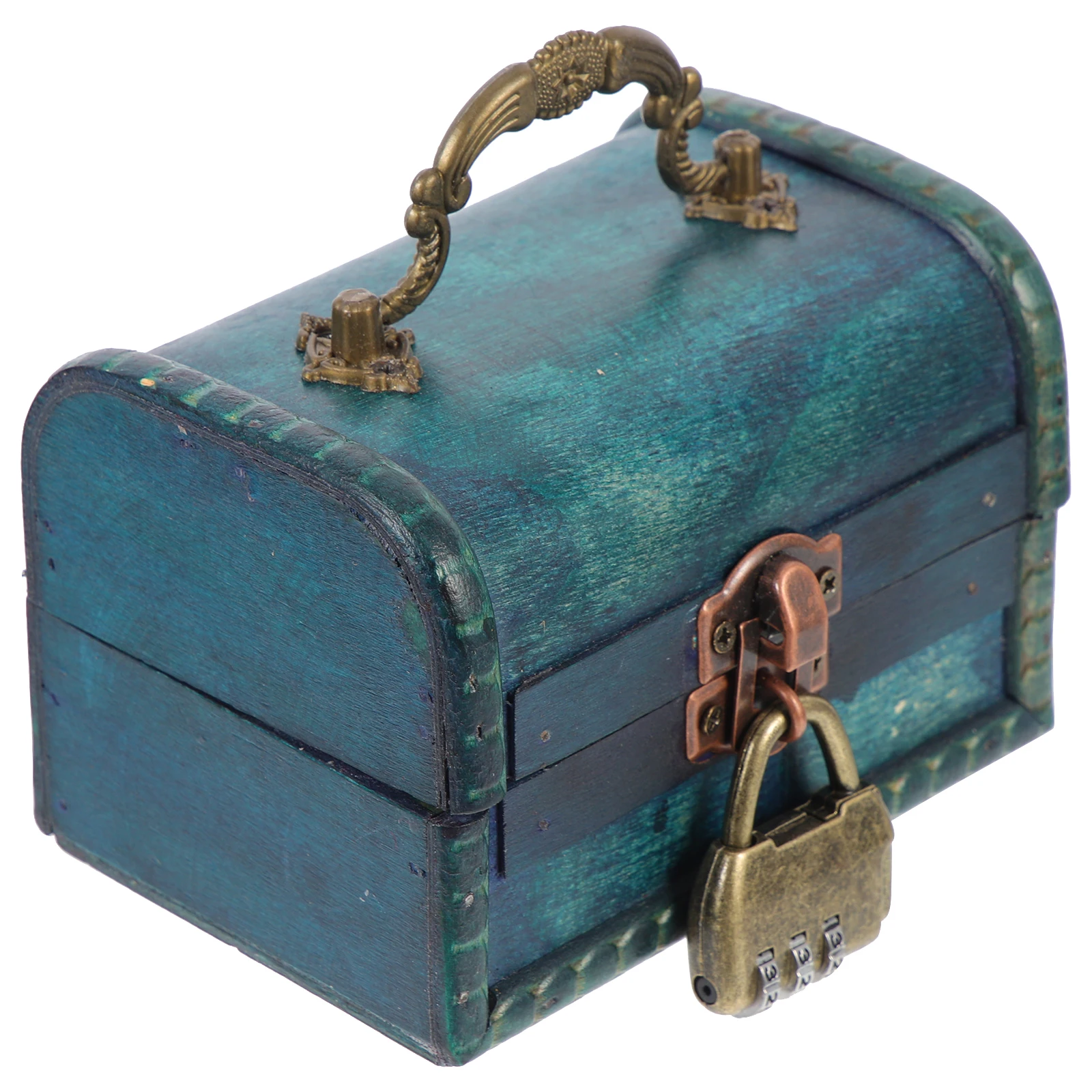 

Vintage Jewelry Box Wooden Storage Container for Earrings Rings Small Treasure Chest Home Decor Bedroom Green Case Travel