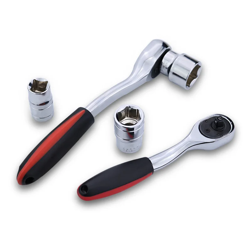 72 Teeth Ratchet Wrench 1/4 3/8 1/2 Drive Socket Kit, Professional Hand Tool for Car Bike Motorcycle Auto Repair & Maintenance