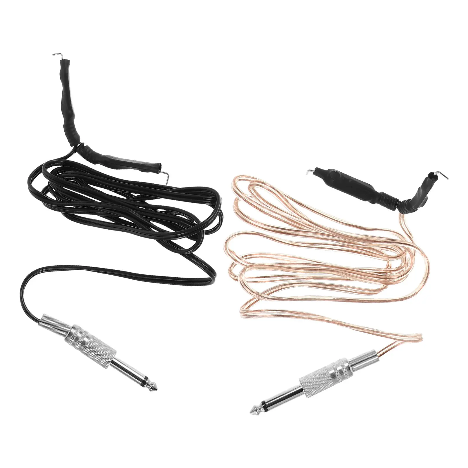 2Pcs Tattoo Machine Replacement Electrical Cord Stable Signal Transmission Copper Wire Tattoo Equipment Parts Clip Cord