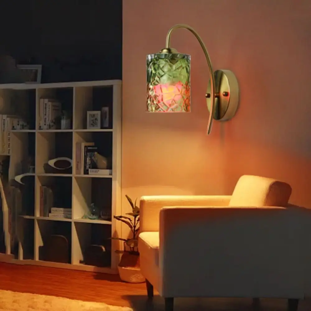 

Светодиодный настенный светильник Starry Glass с абажуром 360° ° Регулируемый вращающийся дизайн Латунный настенный светильник Трехцветный светильник с регулируемой яркостью