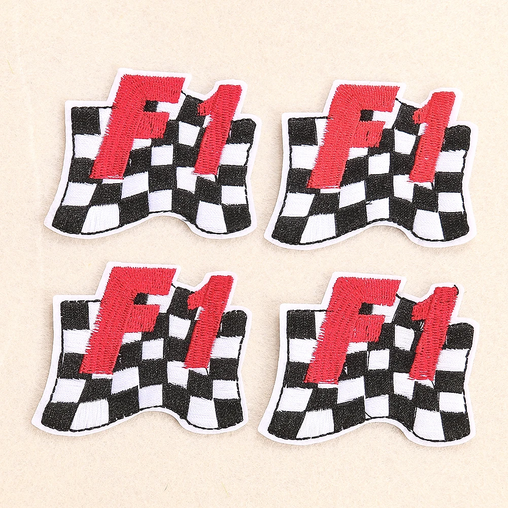Embroidery F1 Motorsports Race Patch Fashion Trend Iron-On Transfer Embroidery Decal Handmade DIY Sewing Accessories