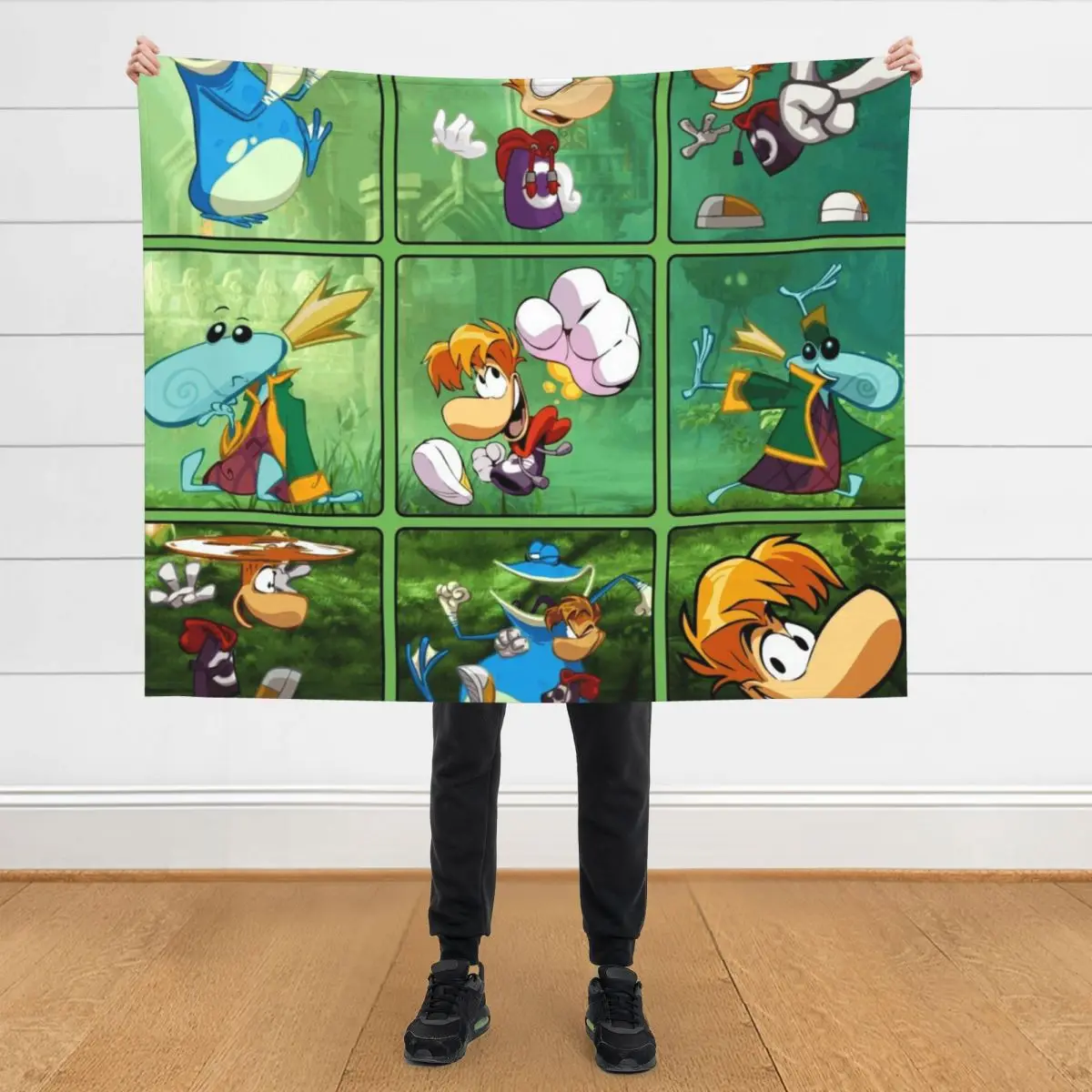 

Rayman characters squares Throw Blanket Decoratives Large Decorative Beds Soft Big Blankets