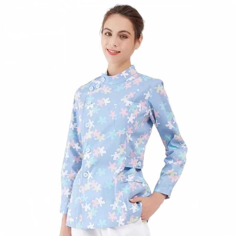 Nursing uniform for male female dental hospital medical tops pet grooming veterinary supplies nurse women uniforms suit view 3