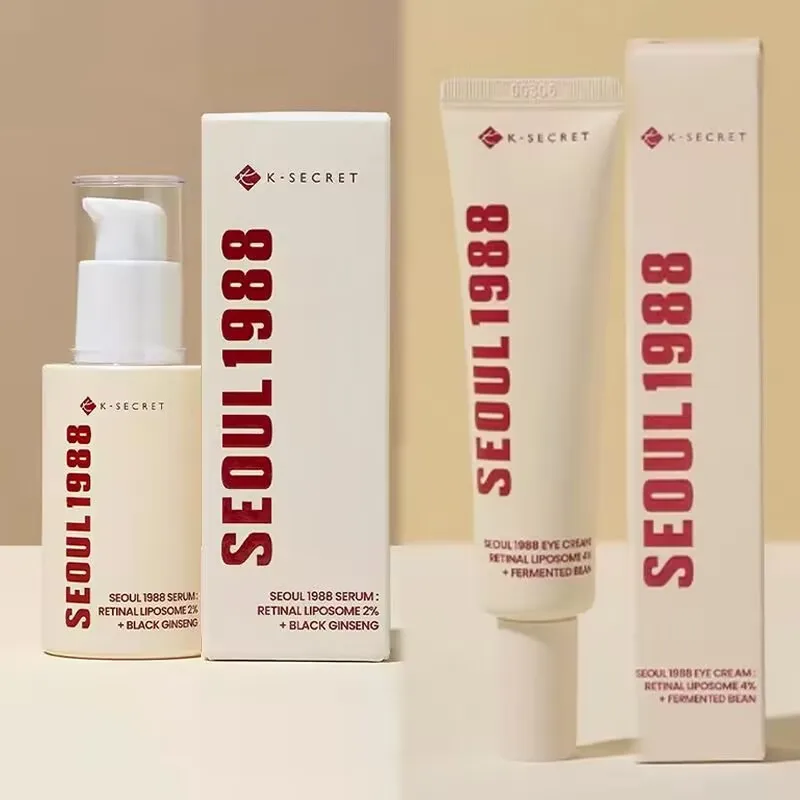 SEOUL 1988 Hydrating Moisturizing Brightening Set Vitamin C Wrinkle Care 4% Retinol Ginseng Face Serum Firm Fine Lines Eye Cream