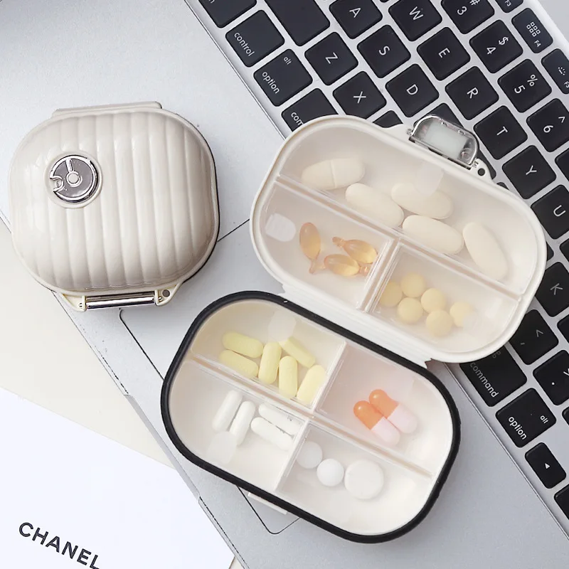 Portable Travel For Seven Days Multiple Compartments Sealed Pill And Tablet Storage Box