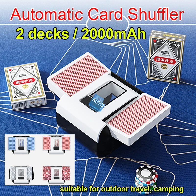 2-decks-automatic-card-shuffler-with-retractable-2000mah-battery-tail-usb-c-rechargeable-poker-shuffler-for-outdoor-camping