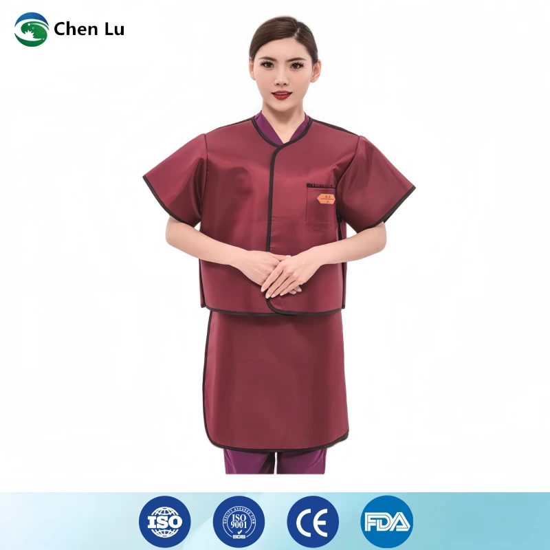 X-ray gamma ray radiation protection 0.35/0.5mmpb short sleeved lead vest lead skirt radiological protection lead apron set
