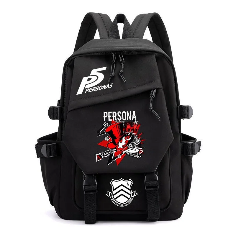 

29×42×13cm Black White Blue Green Pink, Persona 5, P5, Student Kids Teens School Bags, Large Capacity Anime Backpacks Girls Boys