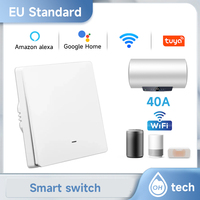 Tuya 40A WiFi Water Heater Boiler button Switch 8800W EU Standard Smart Life APP Voice Control Work with Alexa Google Home