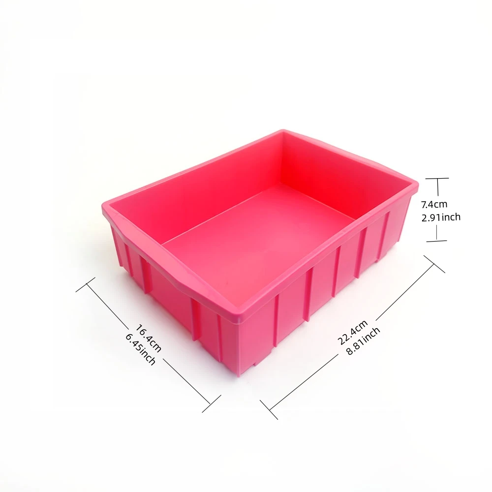 4pcs/Set Dental Large Work Pans Square Mold Box 22.4*16.4cm Dentistry Turnover Sorting Placement Box Lab Tools Hard 10 Colors