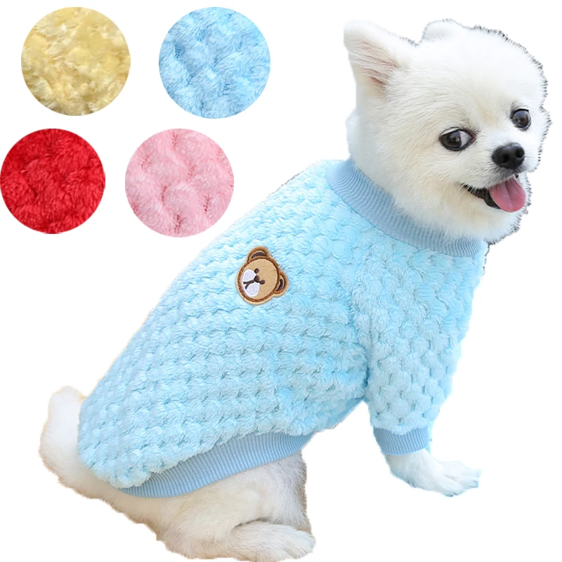 

Dog Clothes Fleece Clothing Warm Hoodies Sweatshirts For Small Medium Dogs French Bulldog Dachshund Winter Suit Puppy Clothes XS
