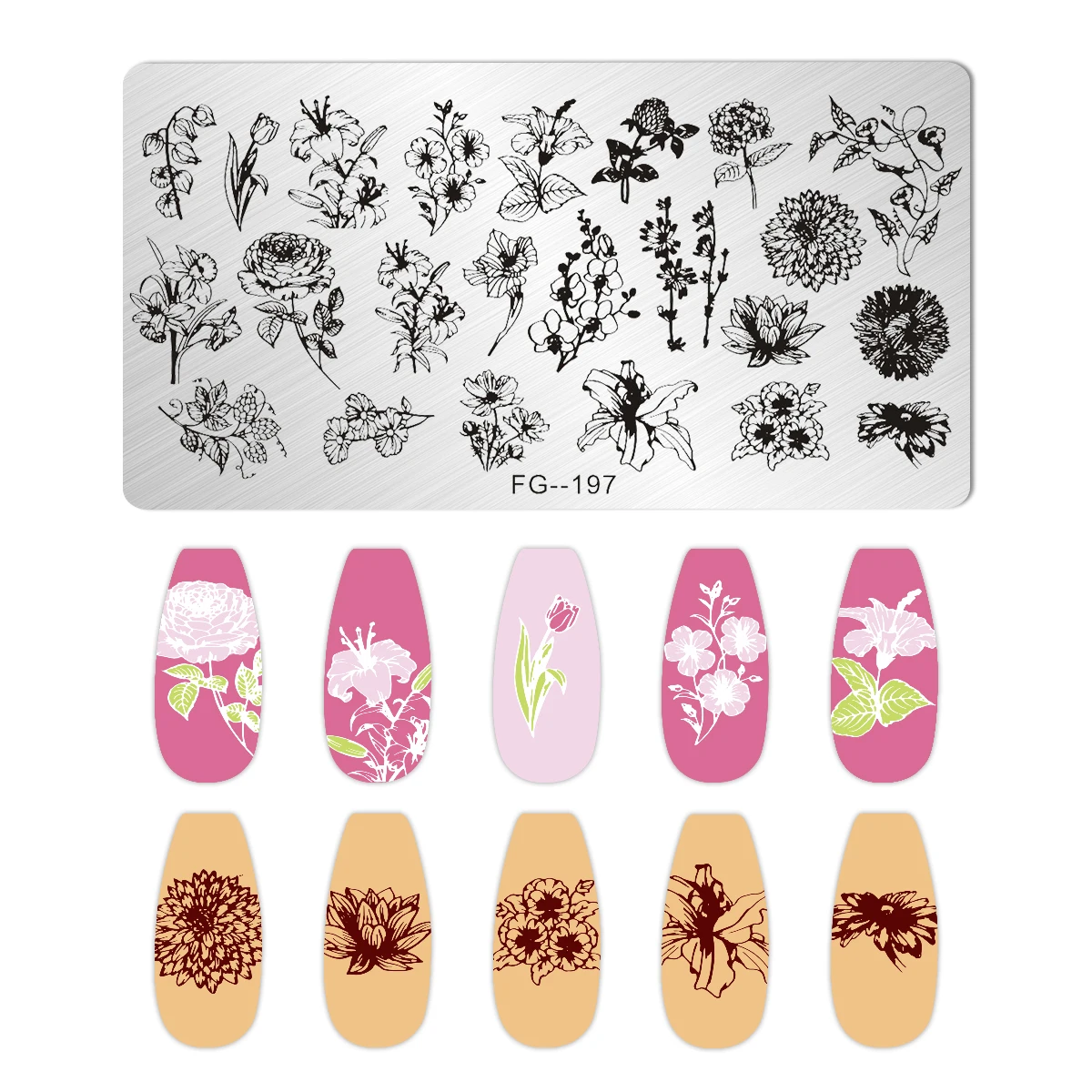 FRUIT LEMON TEMPLATES Flower Stripe Design Stamping Plate Strawberry Lady Face Nail Stamp Templates Leaf Floral Printing Stencil