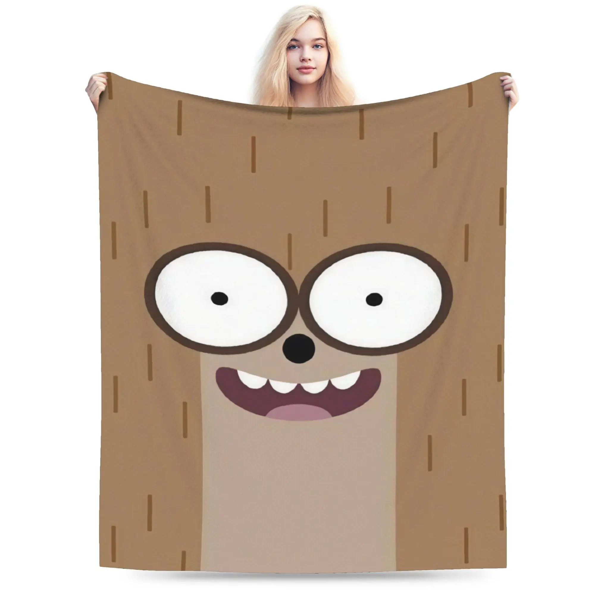 Mordecai And Rigby Regular Show Character Blanket Quality Soft Warm  Throw Blanket Winter Picnic Living Room Funny Bedspread