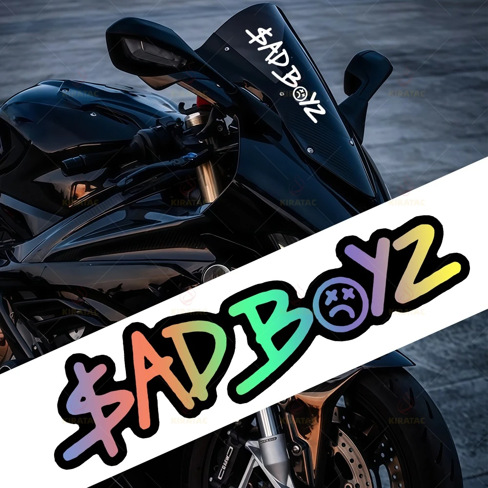 1 unidad de pegatinas de motocicleta SAD BOYZ impermeables para DIY, guardabarros de carenado para motocicleta, tanque de combustible, ventana de coche, maletero, calcomanías de vinilo universales