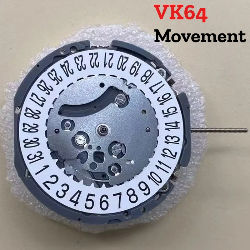 Japanese Imported Quartz Movement VK63 24-Hour 6 O'clock Calendar Multi Pin Multifunctional Watch Sports Accessories