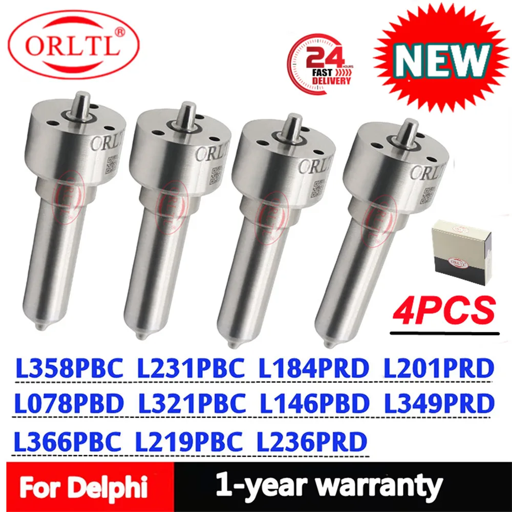 

4 PCS L146PBD L358PBC L321PBC L201PRD L078PBD L349PRD L184PRD L236PRD L231PBC L366PBC L219PBC For Delphi 3/4 NEW Diesel Nozzle