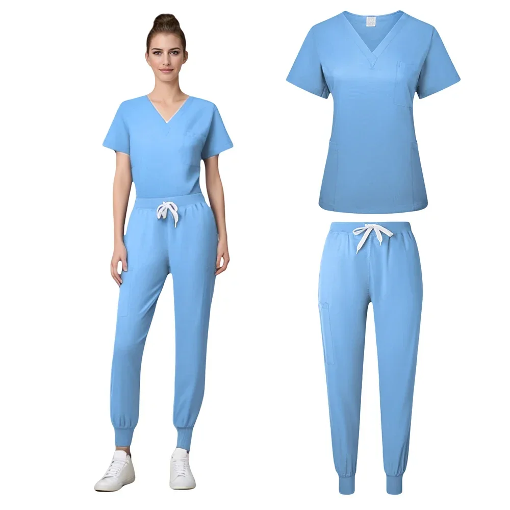 All'ingrosso Custom Scrubs Suit uniformi ospedaliere infermiera medica uniforme Jogger infermiera scrub uniformi set