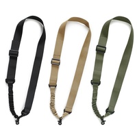 Tactical Single Point Gun Sling Metal Hook Adjustable Rifle Shoulder Strap Belt Outdoor Training Hunting Accessories Gun Rope