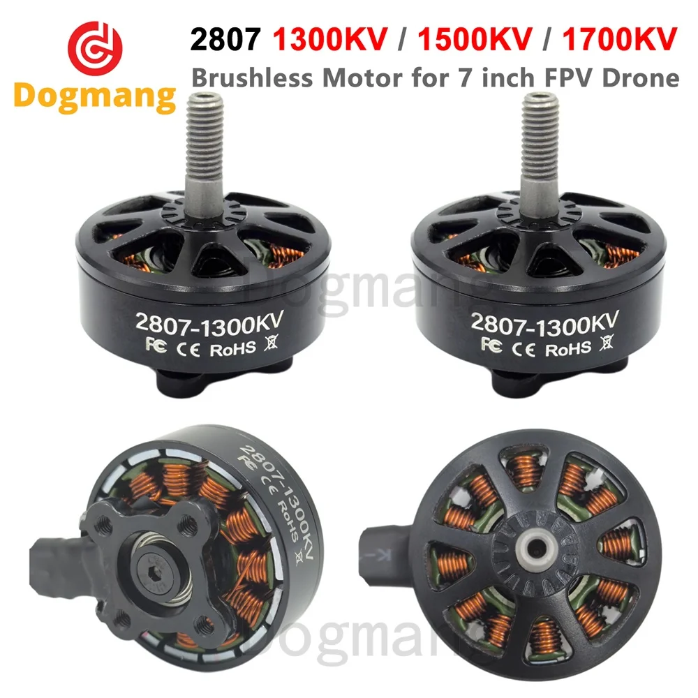 Dogmang 2807 1300KV Brushless Motor 4S X2807 1500KV 1700KV 6S Motor for FPV Freestyle 7inch Long Range LR7 Drones DIY RC Parts