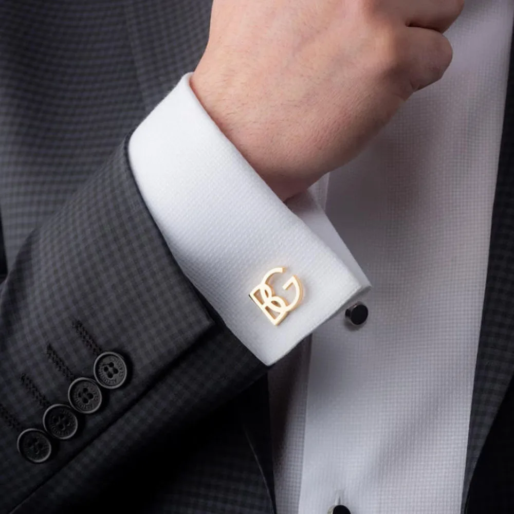

Letter cufflinks - a personalized wedding gift for him